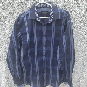 Bugatchi 100% Cotton flip cuff button down shirt.  Size XL